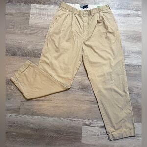 Vintage 90s Polo Ralph Lauren Hammond Chino Pant Men's Sz-36x30 Pleated Pockets